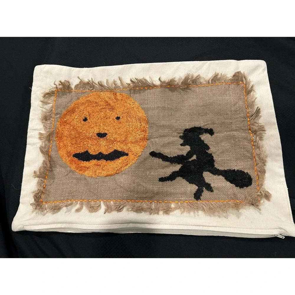 Halloween Embroidered Pillow Cover 19